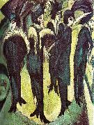Ernst Ludwig Kirchner, fem kvinnor pa gatan